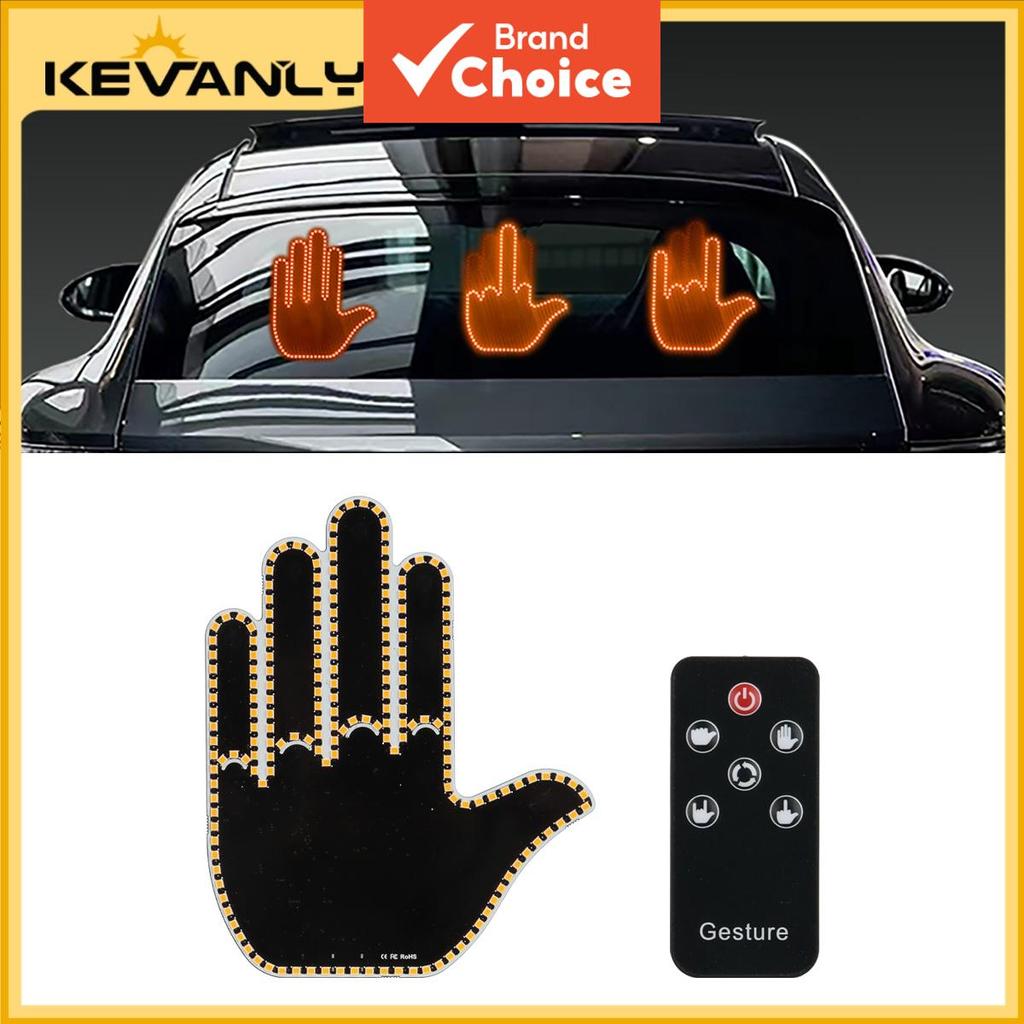 Kevanly Carro LED Luzes De Dedo Multi-Função Controle Remoto Janela Traseira Aviso Lembrete Lâmpada