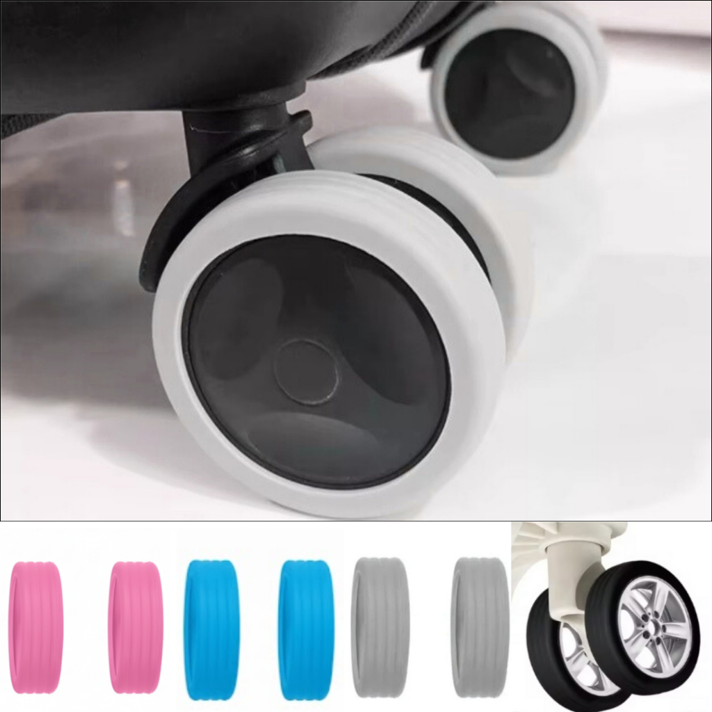 Capa Protetora Para Rodinhas De Mala 16 Unidades 5cm Silicone Soft Touch Antissuor Qualidade Pro Uso Em Malas Duplas Kit