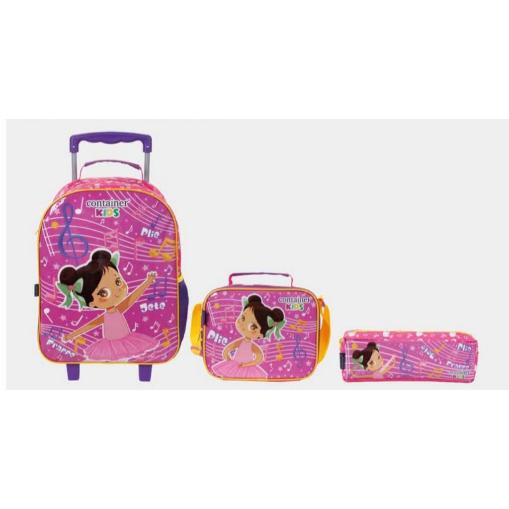 Kit 3 Peças - Mochila + Lancheira Térmica + Estojo Soft Luxo