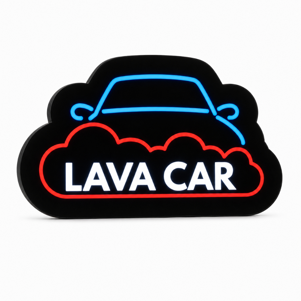 Letreiro Luminoso Lava Car Two Colors