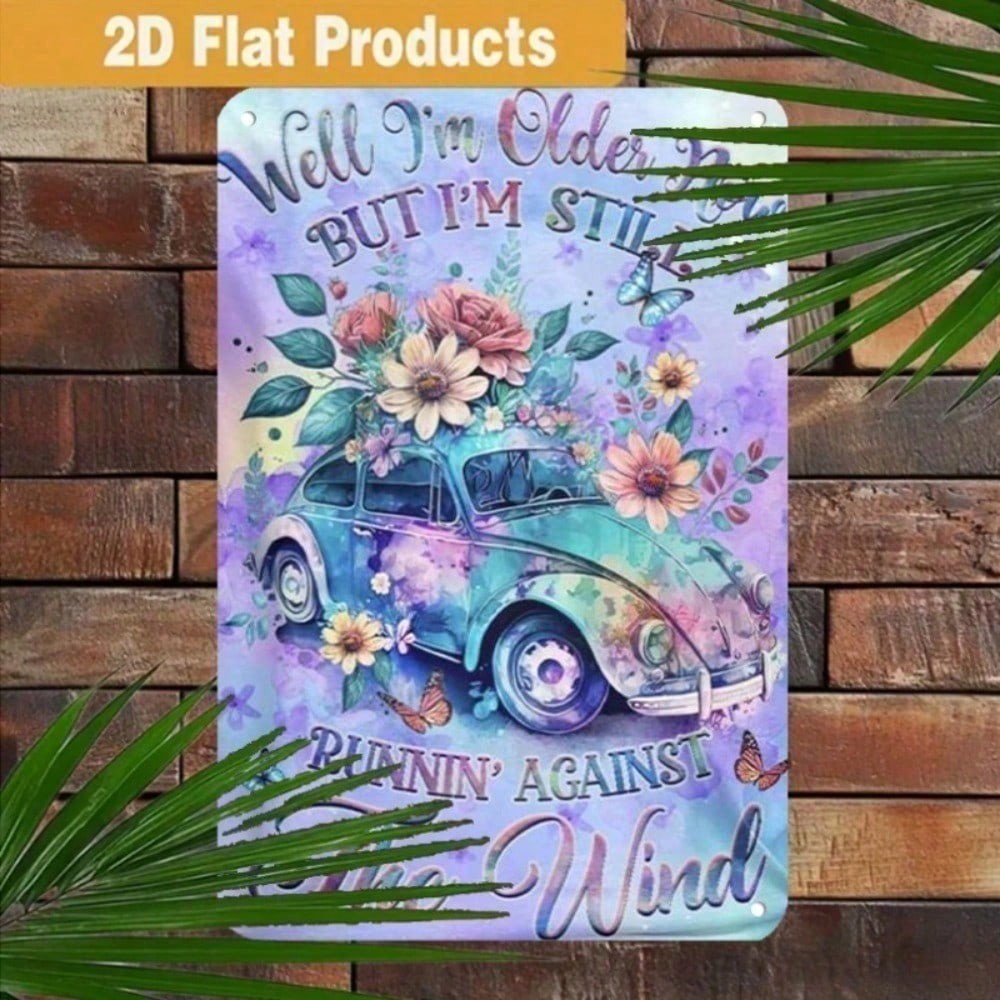 CIFbuy Retro Metal Sign 8x12 Vintage Car Blossom Decoração De Parede Garagem Bar Homem Caverna Presente