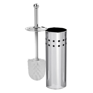 Escova de Vaso Sanitário Inox Escova de Banheiro Privada Limpeza Higiene Suporte com Tampa