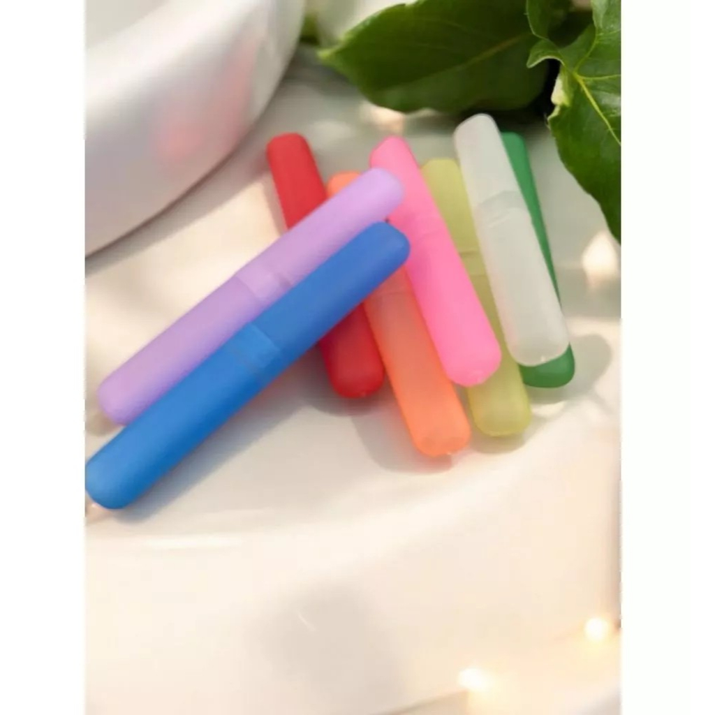 Kit 18 Porta Escova de Dente – Higiene e Praticidade | Estojo Protetor Escova | 22cm Cores Variadas
