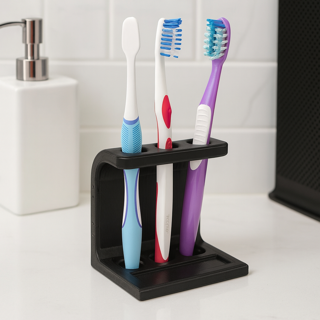 Suporte organizador Escova Pasta de Dente 3 ESCOVAS BASICO Dispenser Porta Escovas de pia
