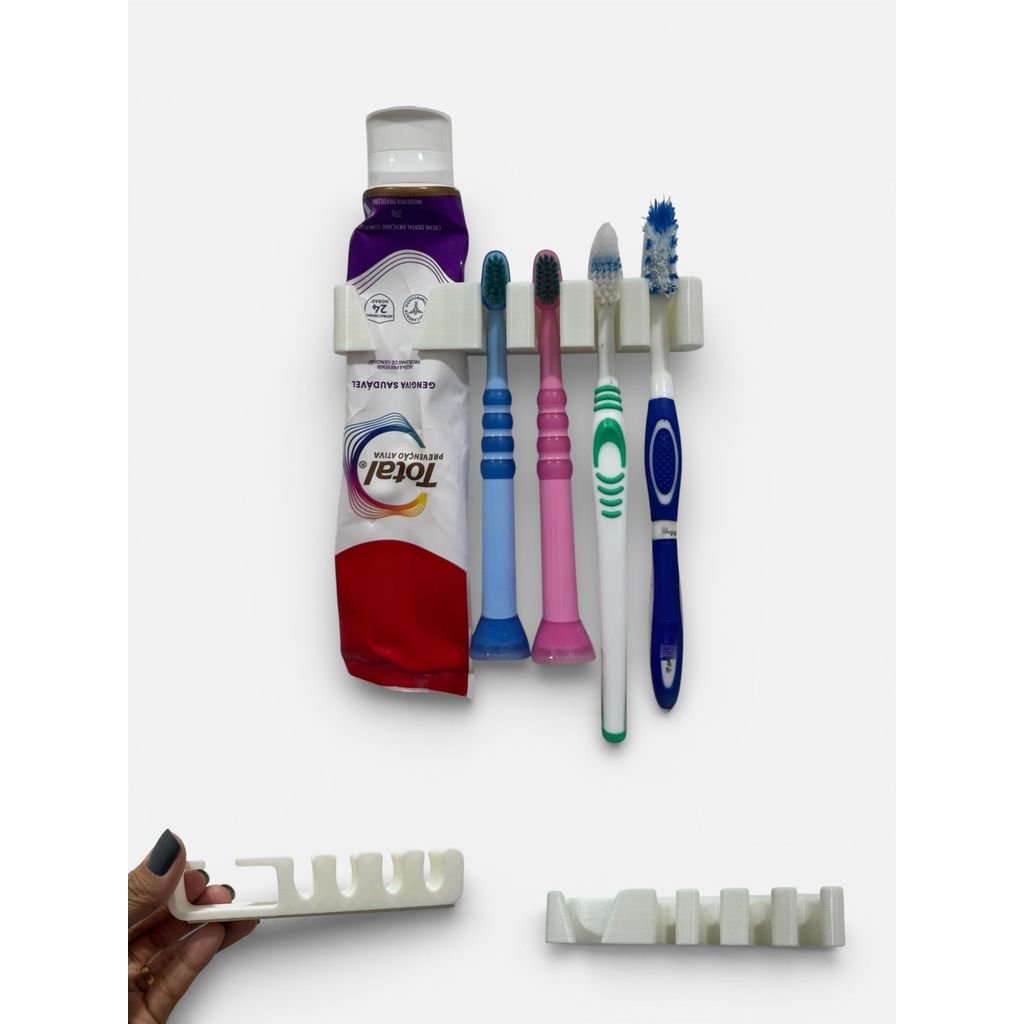 Suporte Organizador De Escova e Pasta Dente Parede Luxo Box