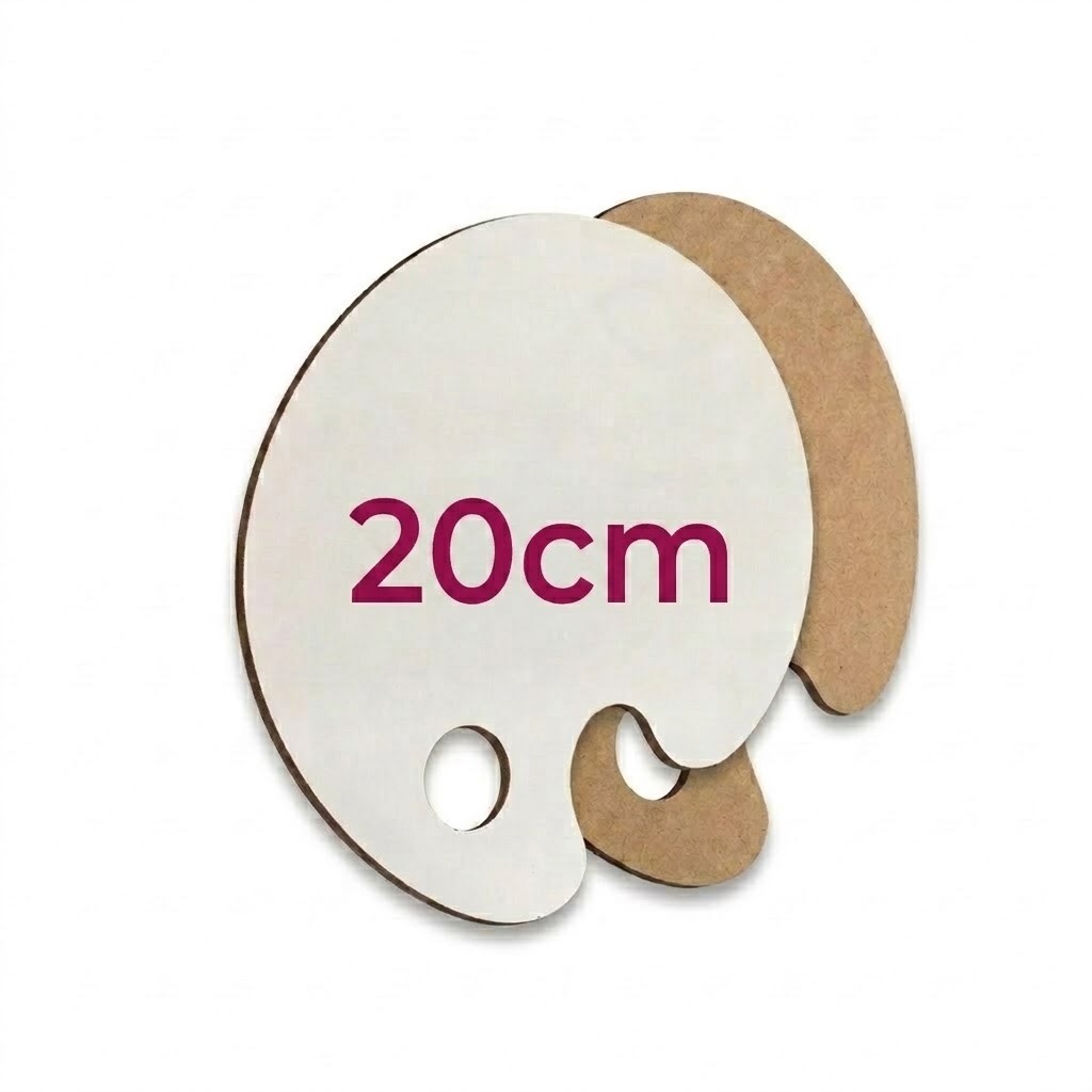 Kit 10 Unidades Cake Board MDF 20cm Paleta 3mm para Pintura em Bolo