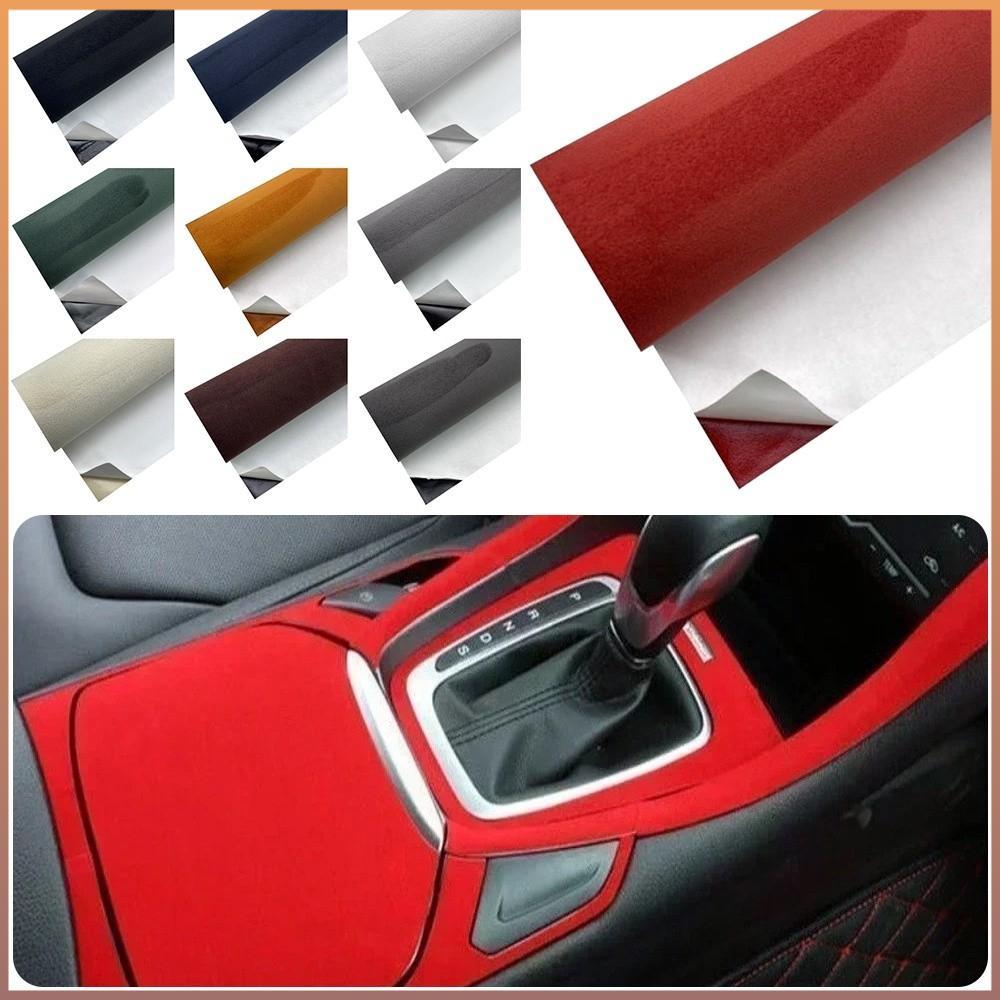 Adesivos De Modificação Interior Do Carro  , Textura De Camurça Premium Wrap Vinil Em Tecido Macio