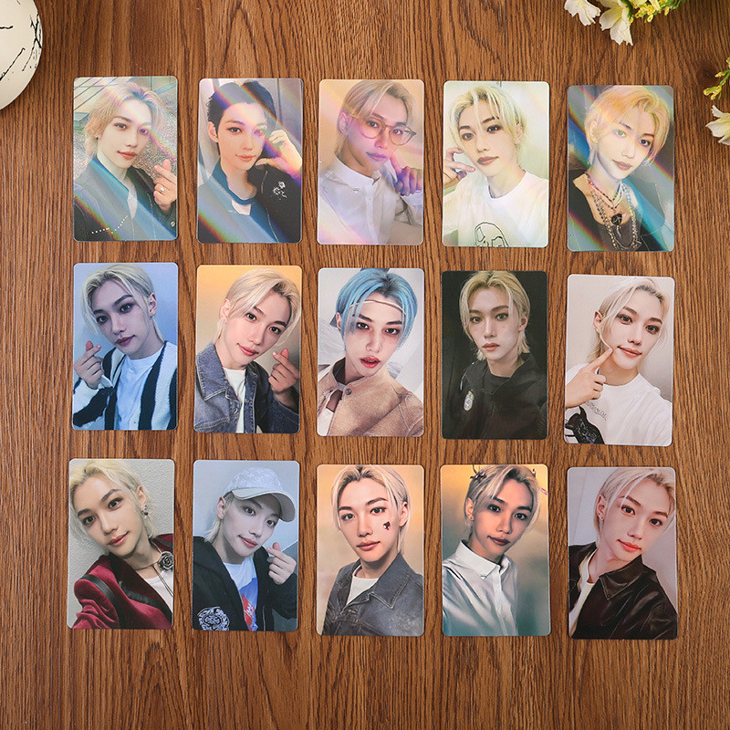 8-15pcs/set Stray Kids ROCK STAR Cartões Fotográficos Lomo Felix Hyunjin Minho I.N Han Bin Seungmin Bangchan Kpop Postais