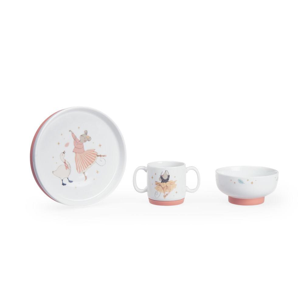 Kit Alimentação de Porcelana La Petite Escola de Dança Moulin Roty