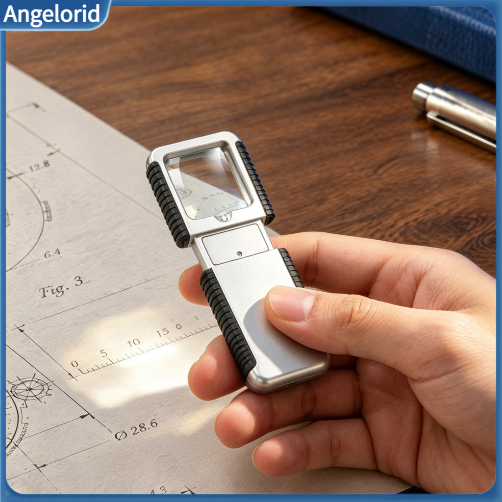 Magnifying Glass with Led Light Optical Lens Magnifier Portable Retractable High-definition Handheld Reading and for Sen