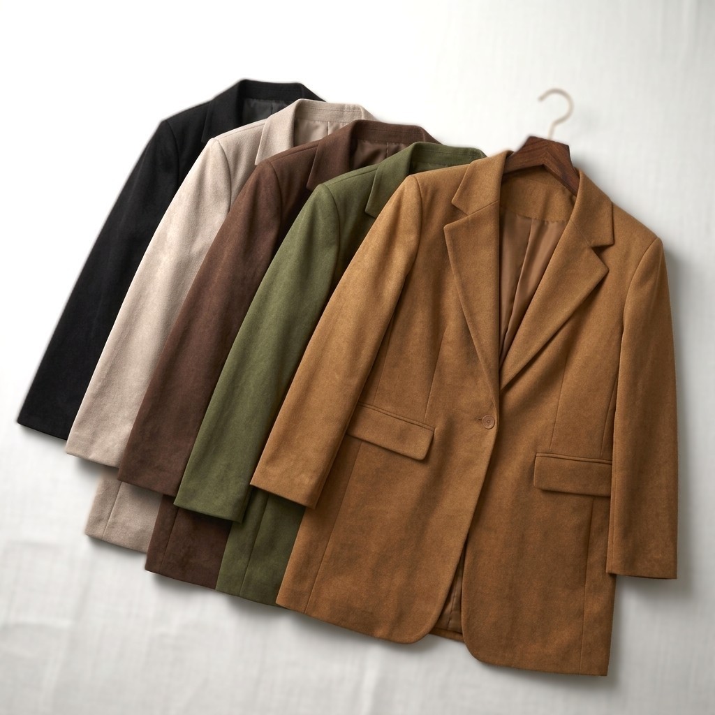 Blazer Suede Inverno importados roupas Premium Feminino Elegante Look Inverno