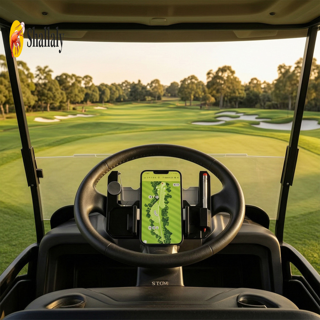 Phone Mount with Pencil Slot 1 or 2 Pcs Universal Golf Cart Steering Wheel Holder Flip-up Ball Marker Storage – Durabl