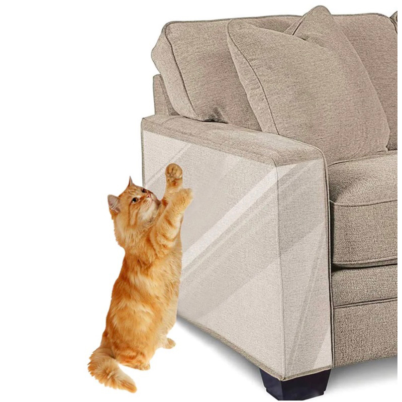 10pcs Filme anti arranhador / arranhão para cantos - protetor de arranhões transparente flexível gato gatos protege móveis sofá - película anti risco - fita do gato