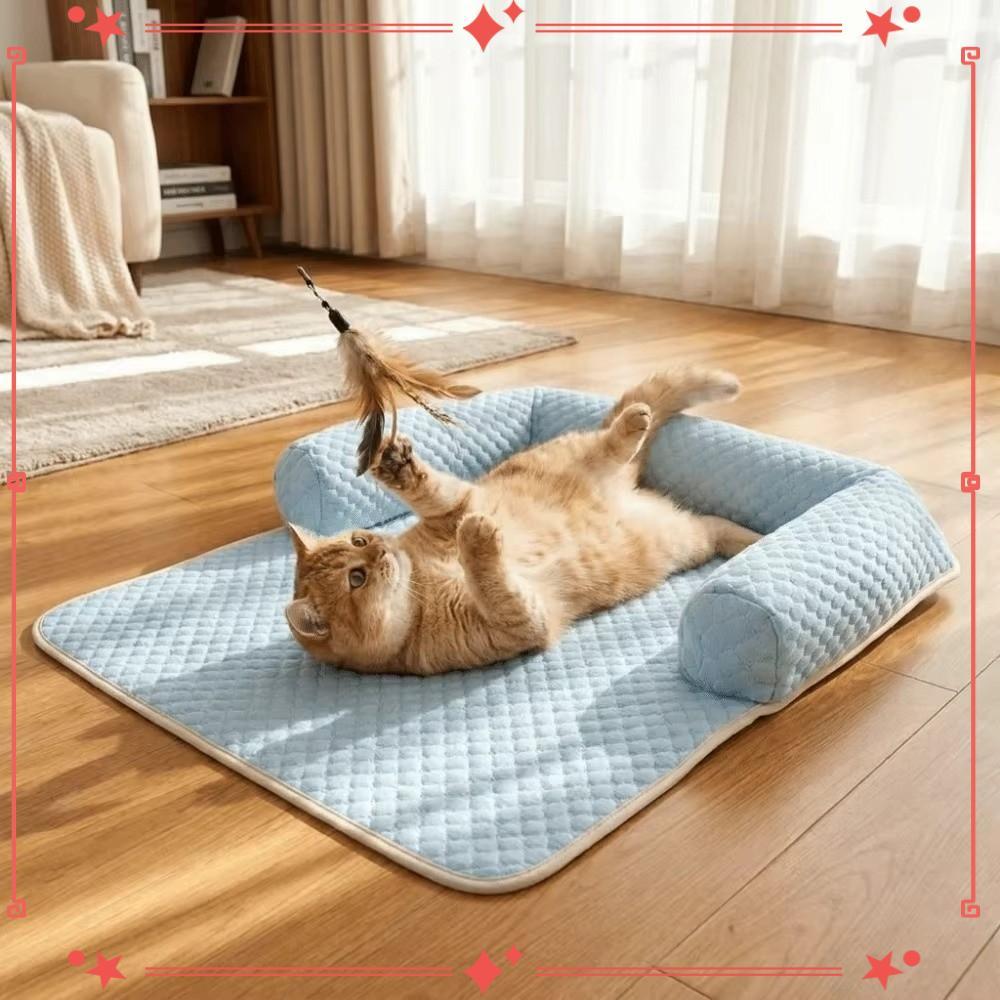 Almofada De Dormir Para Animais De Estimação , Macia Respirável Sofá De Cachorro , Antiderrapante Com Travesseiro , Tape