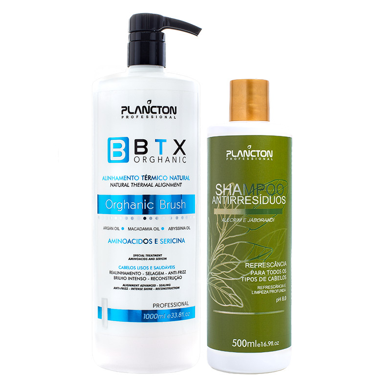 Btx Orghanic Brush + Shampoo Antirresíduo - Plancton Professional