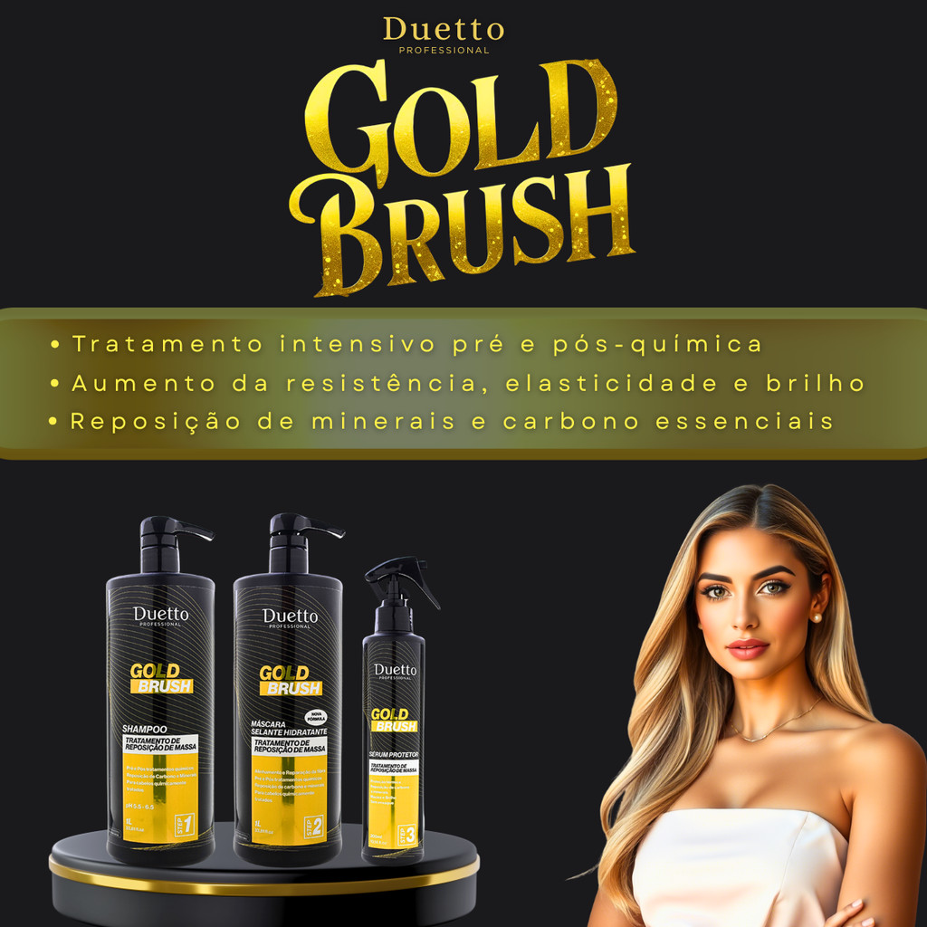 Kit Gold Brush Duetto Professional