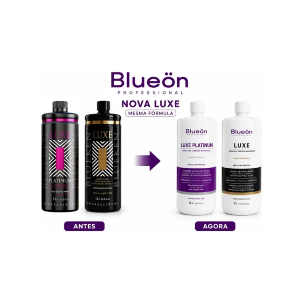 Escova Progressiva Luxe - Luxe Platinum Para Loiras Blueken Professional