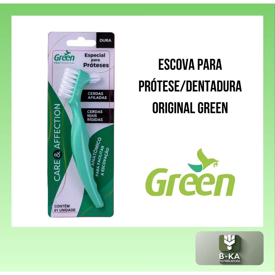 Escova Para Prótese Dentária e Dentadura Green Professional - Cerdas Rígidas