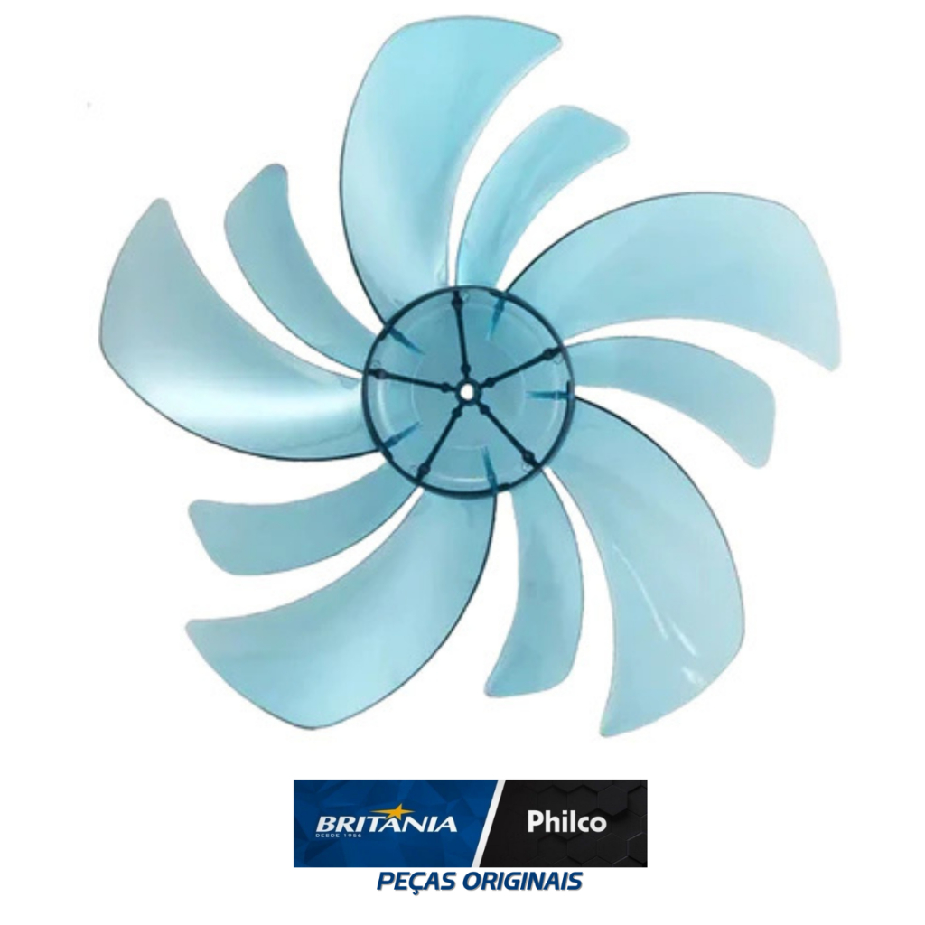 Helice Philco/britania 40cm 10 Pás Bvt495/pvt492/pvc491 Azul Celeste