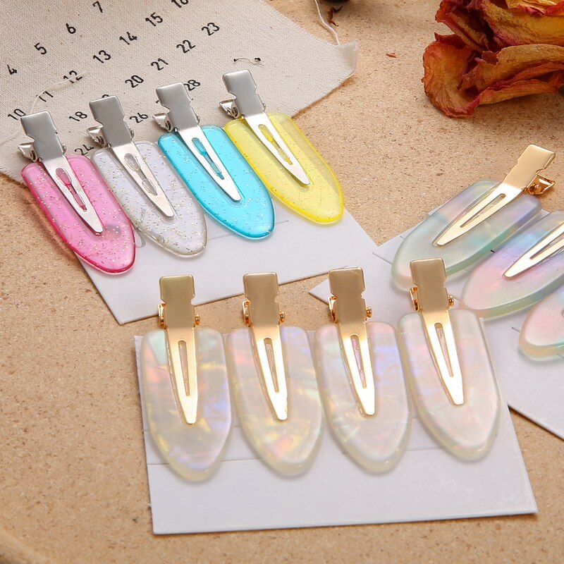 4PCS Professional Seamless Hairclip No Bend Crease Hairpin Makeup Clip Seamless Barrettes Salon Styling Fixed Accessorie