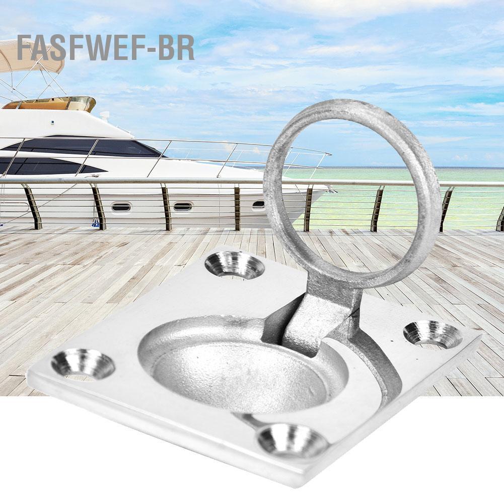 Fasfwef-br Fasfwef-br Acouto Floor Handle Boat Pull Flush Marine 48x38mm 316 Aço Inoxidável Recesso Grade Fivela