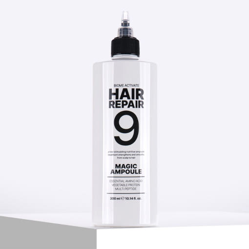 Biome Activate Hair Repair 9 Ampola Mágica 300ml/Tratamento Para Couro Cabeludo E Cabelos Danificados/Essência De Reparo 9 Em 1
