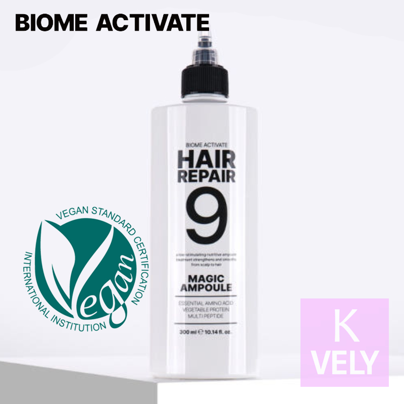 BIOME ACTIVATE Hair Repair 9 Ampola Mágica 300ml/Recuperação Intensiva Para Cabelos Severosmente Danificados + Cuidados Com O Couro Cabeludo + Alívio Da Queda De Cabelo
