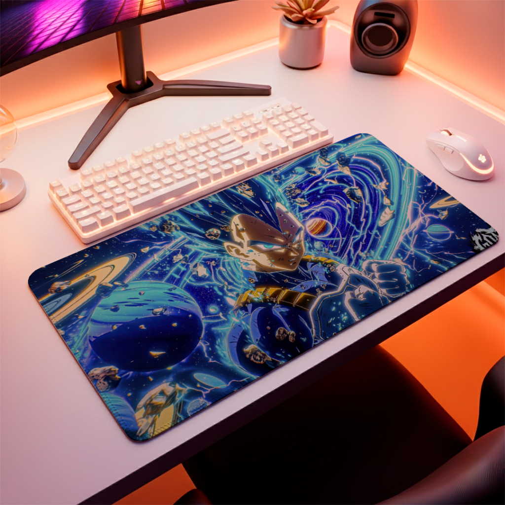 Mouse Pad Gamer Speed Liso Confortavel Com Base Antiderrapante E Bordas Costurdas Com Estampa De Anime VJT Ultra Blue