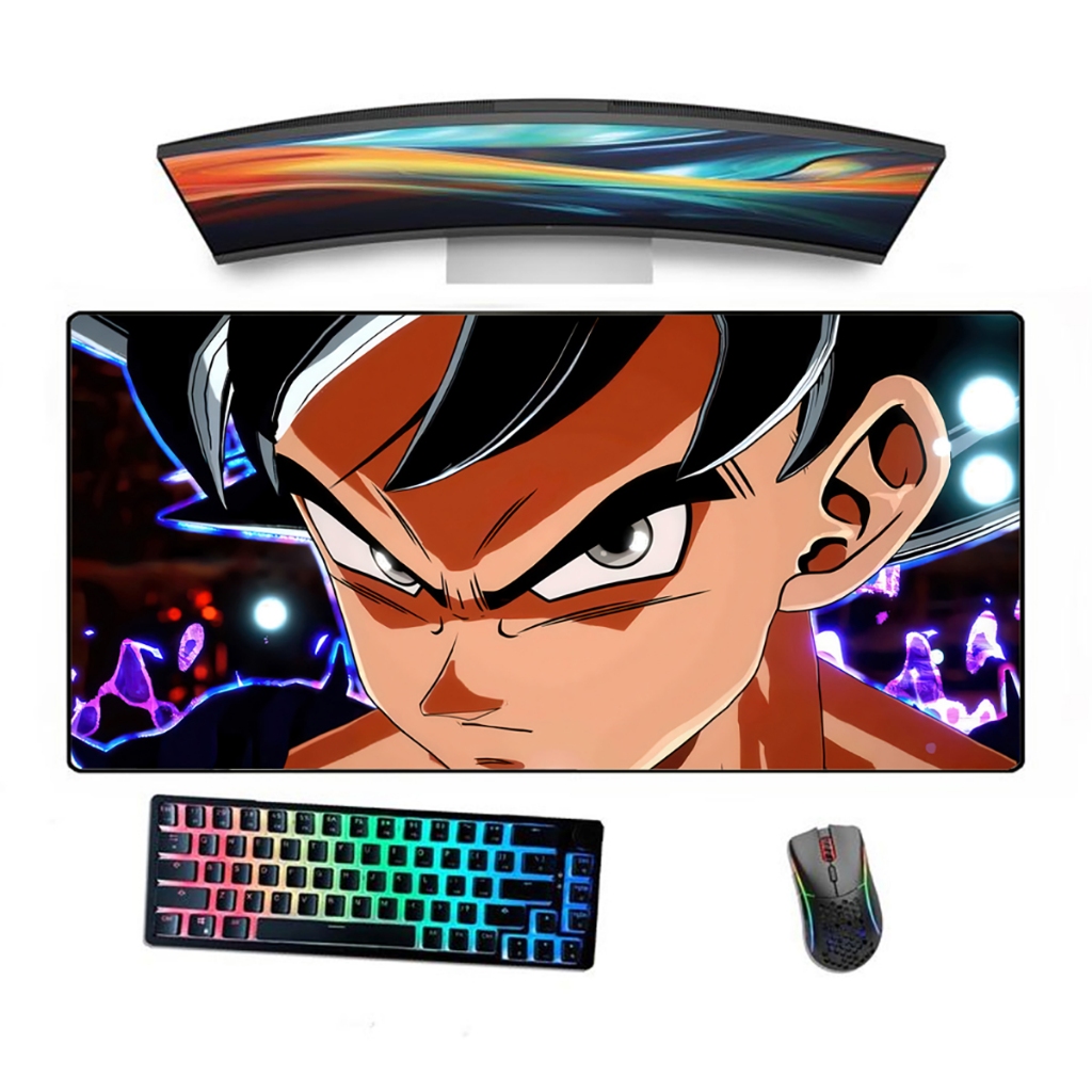 Mousepad Gamer Speed Borda Costurada Ergonómico Estampado Goku Ultra Instinto
