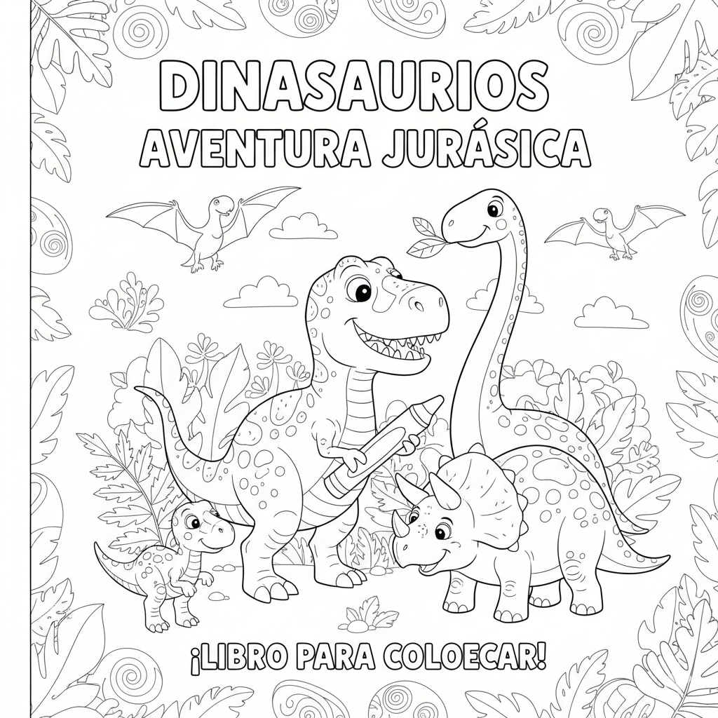 Dino Aventura: ¡Colorea y Ruge!