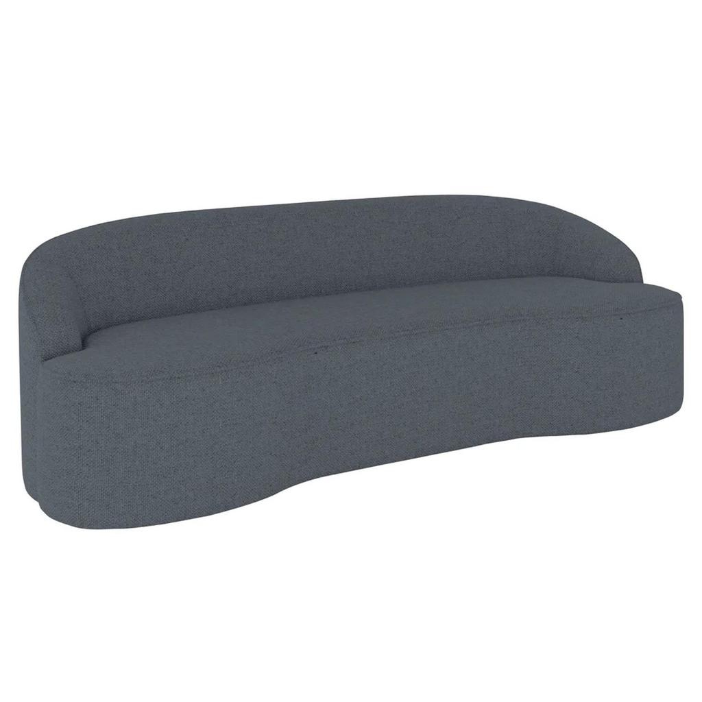 Sofá 5 Lugares para Sala de Estar Living 300cm Theo D06 Linho Mescla Chumbo - Mpozenato