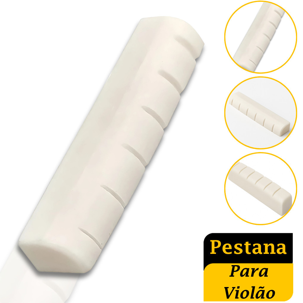 Pestana Smart Para Violão Aço em Osso Natural Premium
