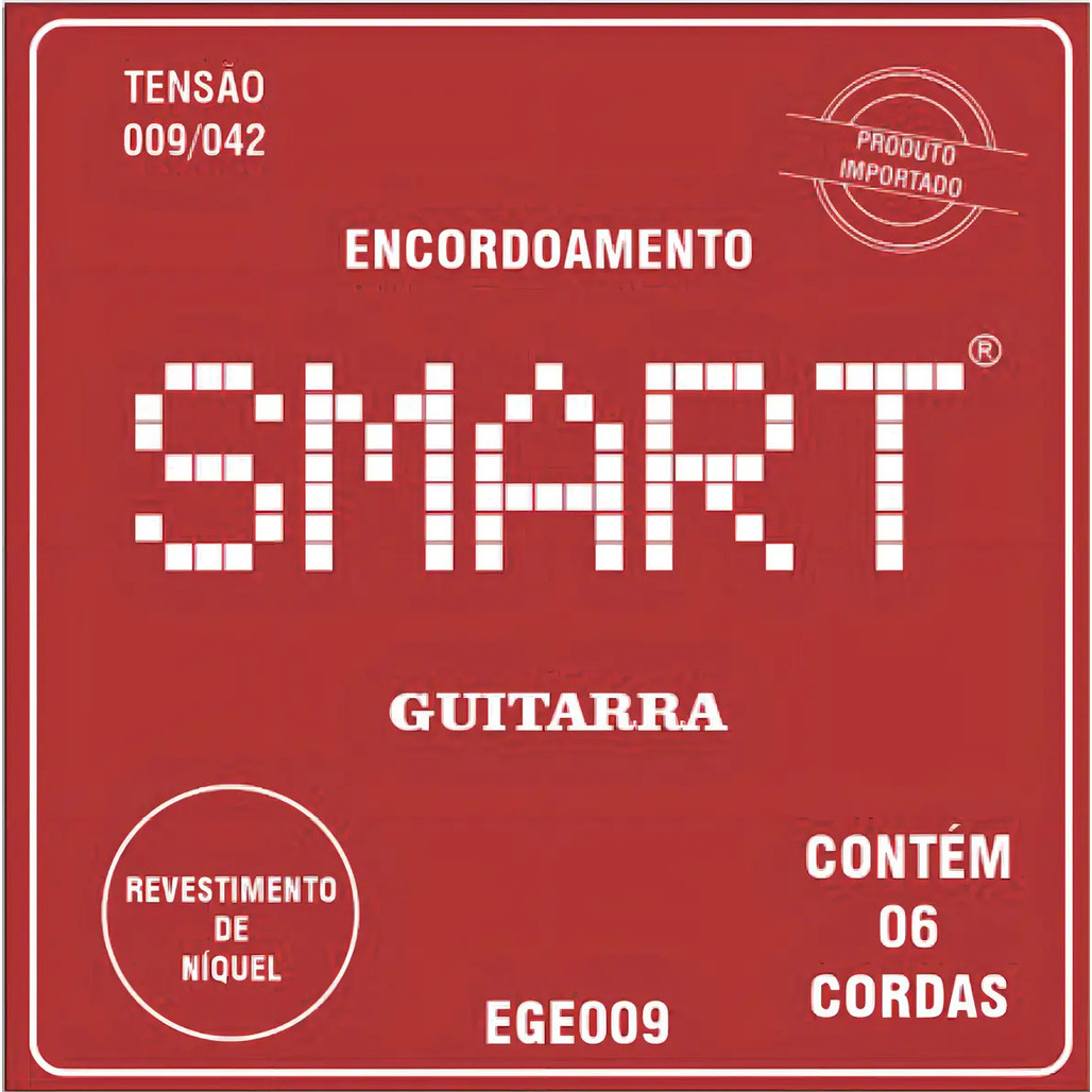 Encordoamento Para Guitarra Smart Ege009 0.09 Em Níquel