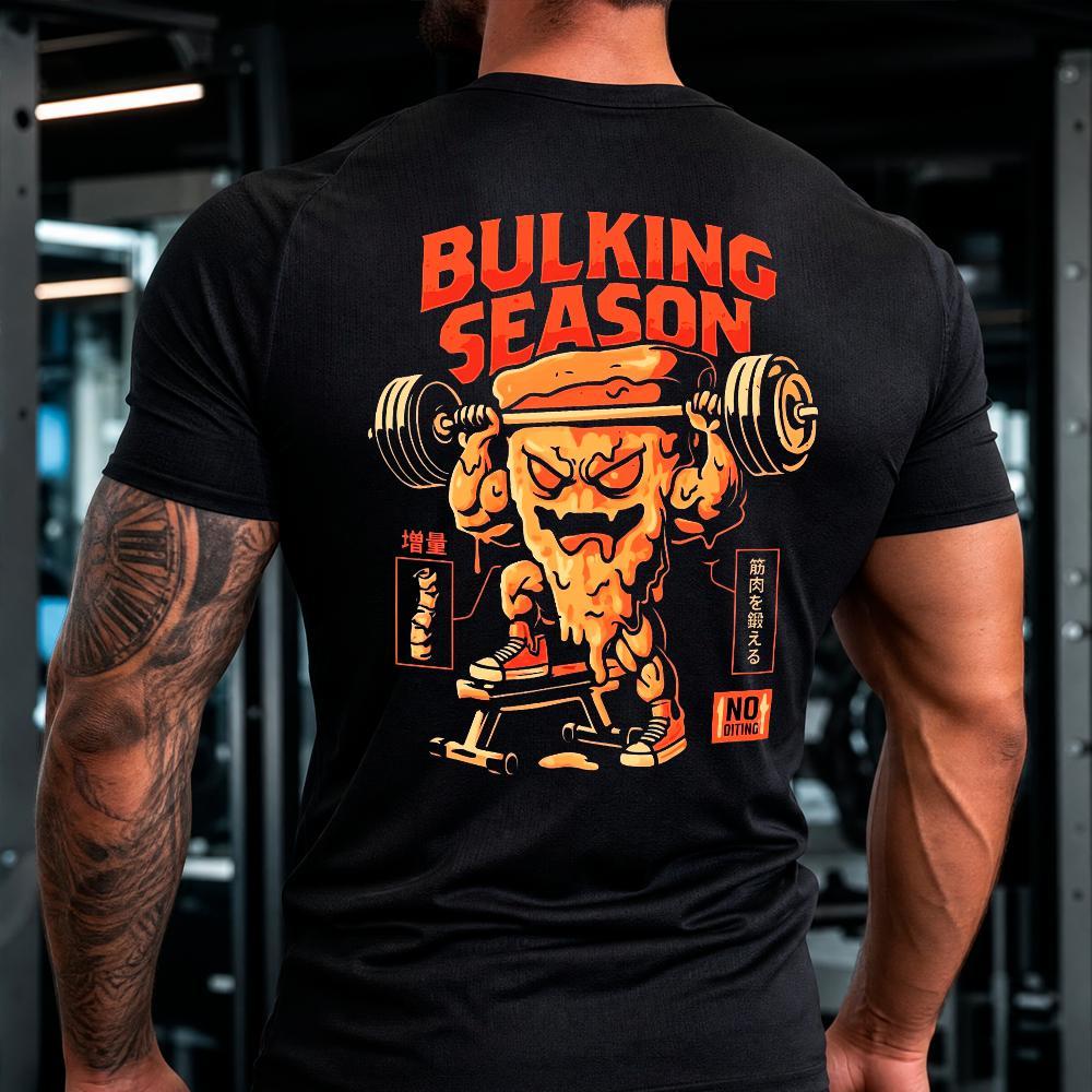 Camiseta  Dryfit Masculina Estampada BULKING SEASON Academia Treino Tshirt Malha Premium