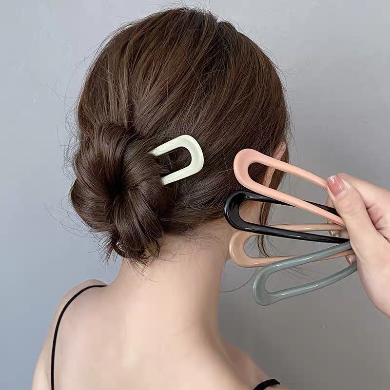 Simples em forma de U hairpin preguiçoso hairpin ferramenta útil cabeça de bola invisível de cabeça para baixo hairpin a