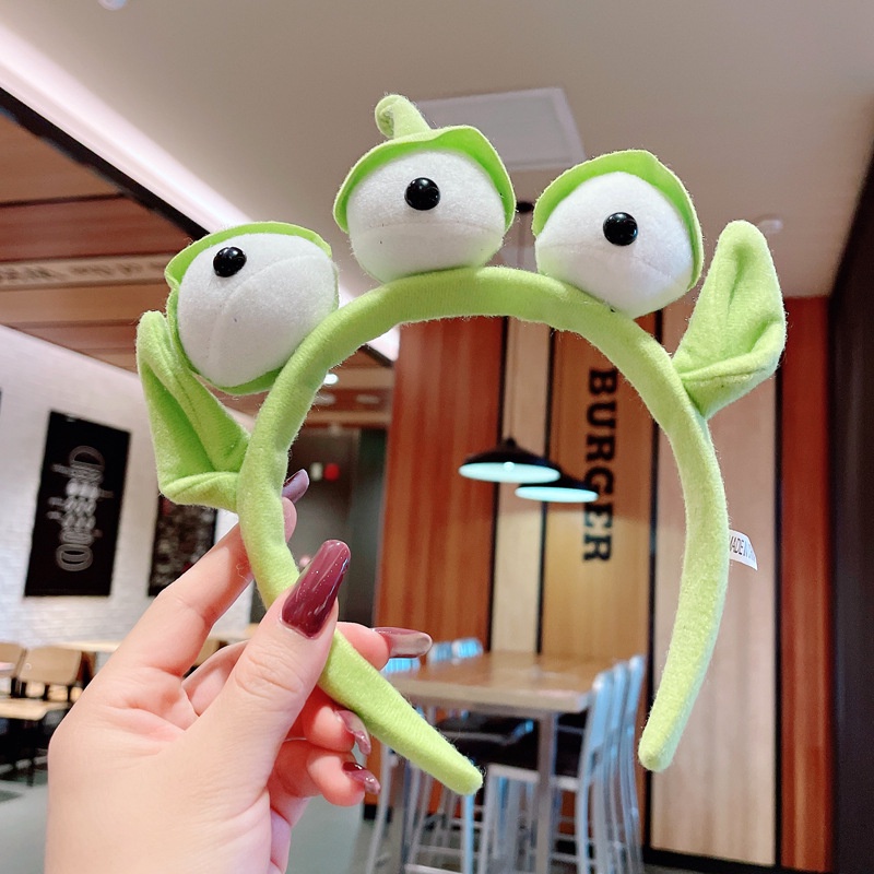 Desenho animado exclusivo de três olhos Fita de cabeça de monstro Meninas Fashionable Classy Press Hairpin
