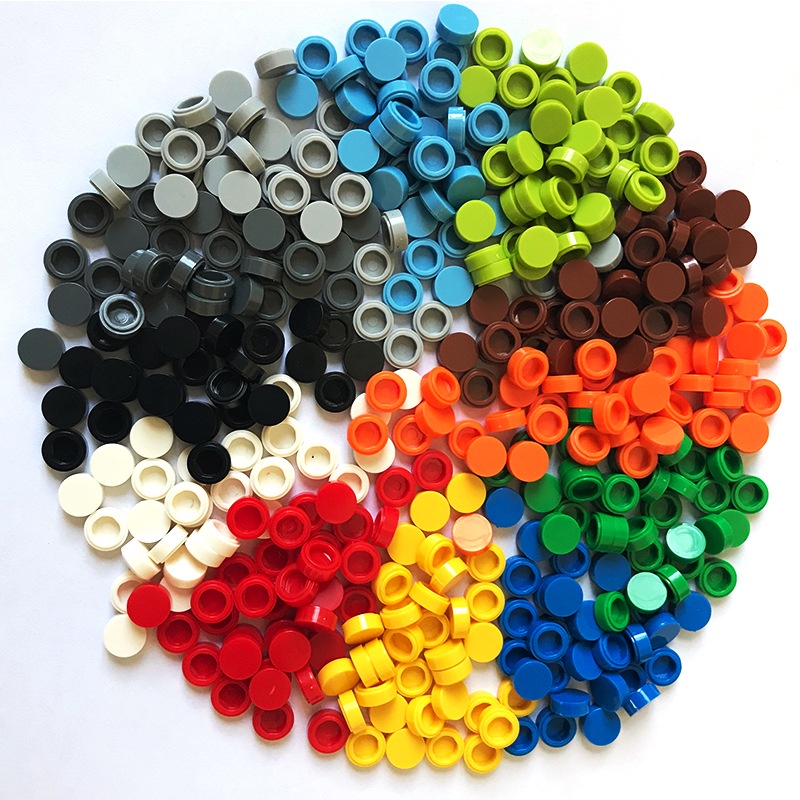 200pcs/lot Tile 1x1 Tijolo Especial Redondo MOC Bloco De Construção De Tijolos De Pequenas Partículas Peças Compatíveis Com Os Brinquedos 98138