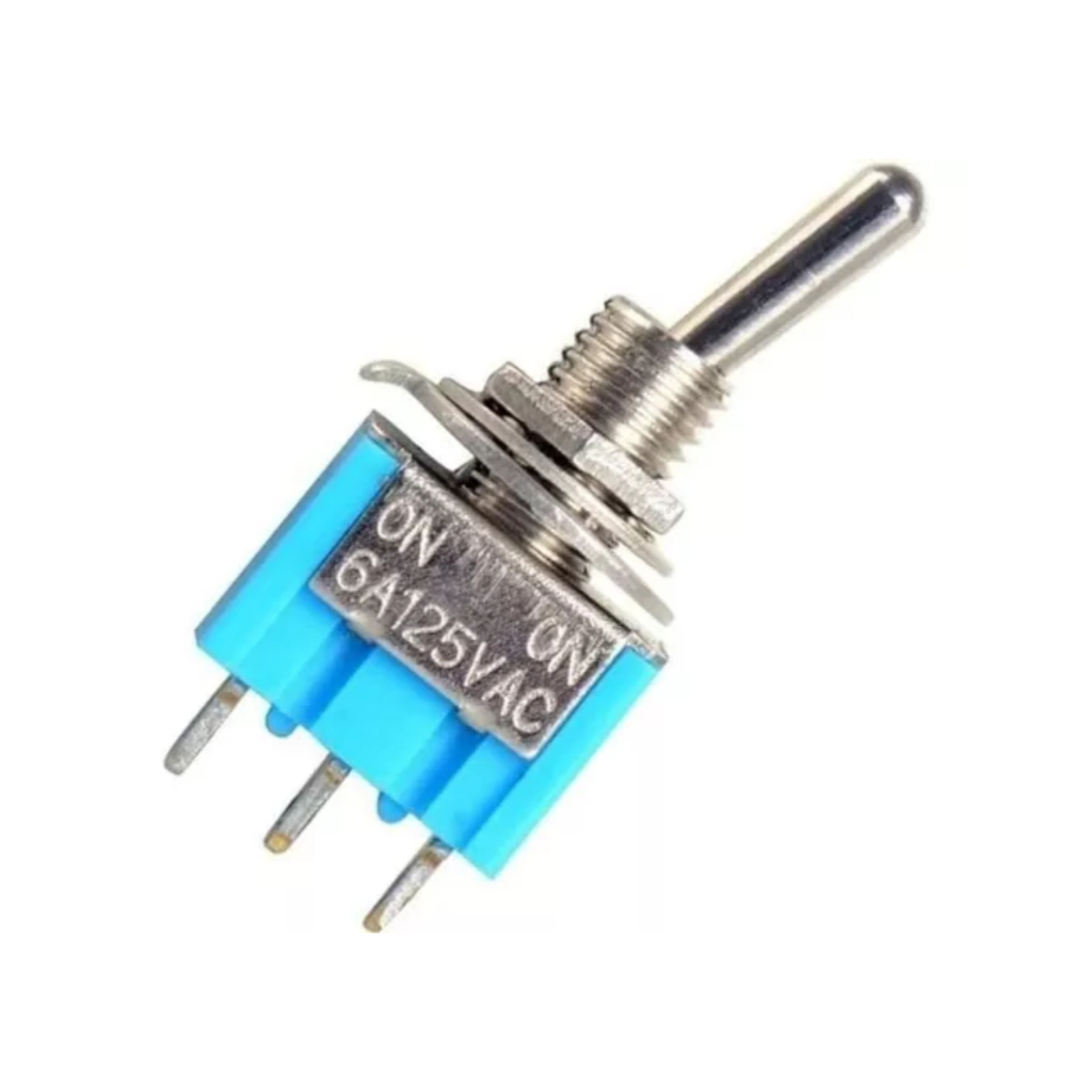 chave alavanca toggle mts-102 3 terminais 6a 125v mini interruptor metal liga/liga