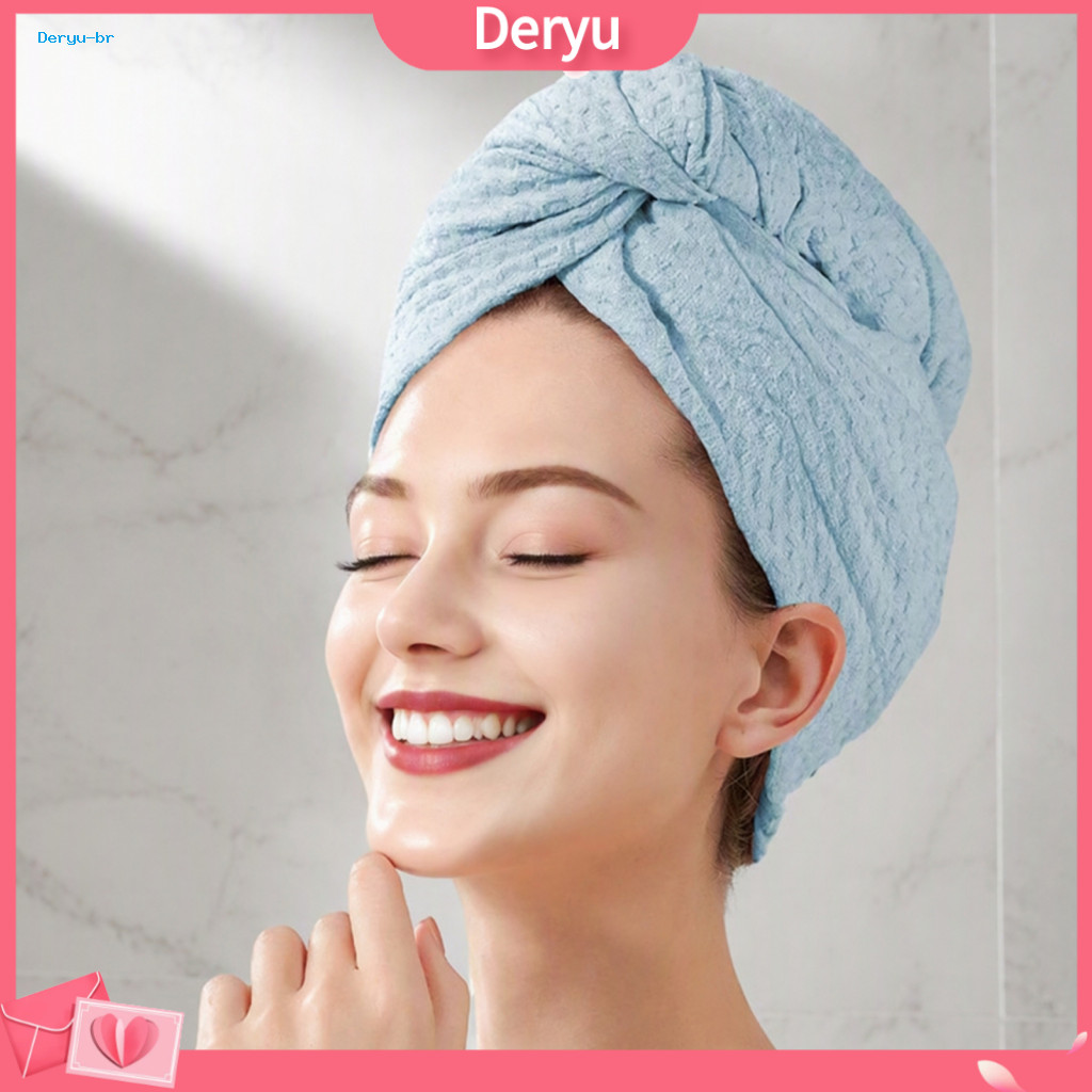 Microfiber Hair Drying Towel Lightweight Wrap for Wet for Women – Fast Absorbent Waffle Turban Thick Anti-frizz for