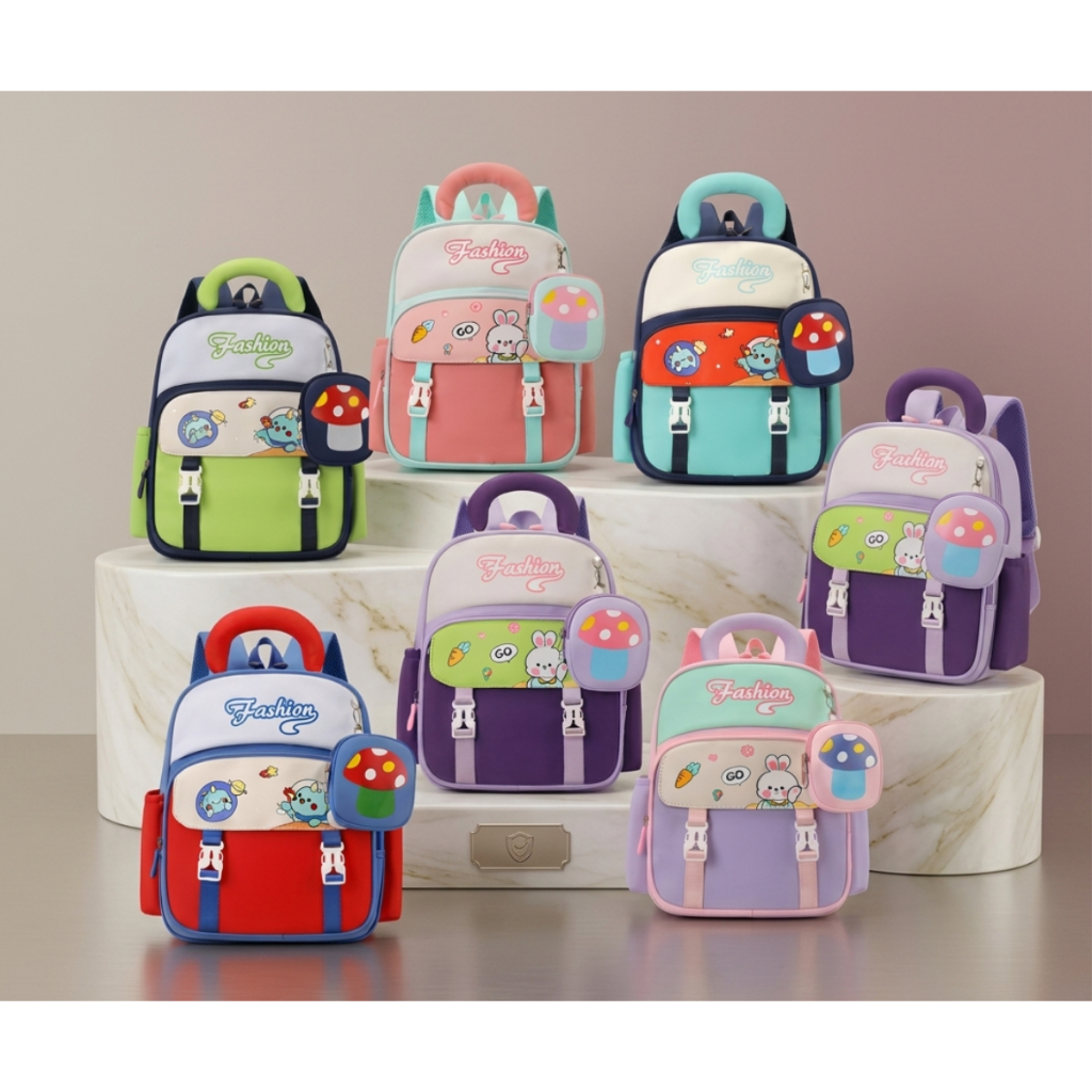 Mochila Infantil Ergonômica Anti-Ruído Escolar Menino Menina - Mochila Kids com Suporte para Coluna, Alívio de Peso, Mat