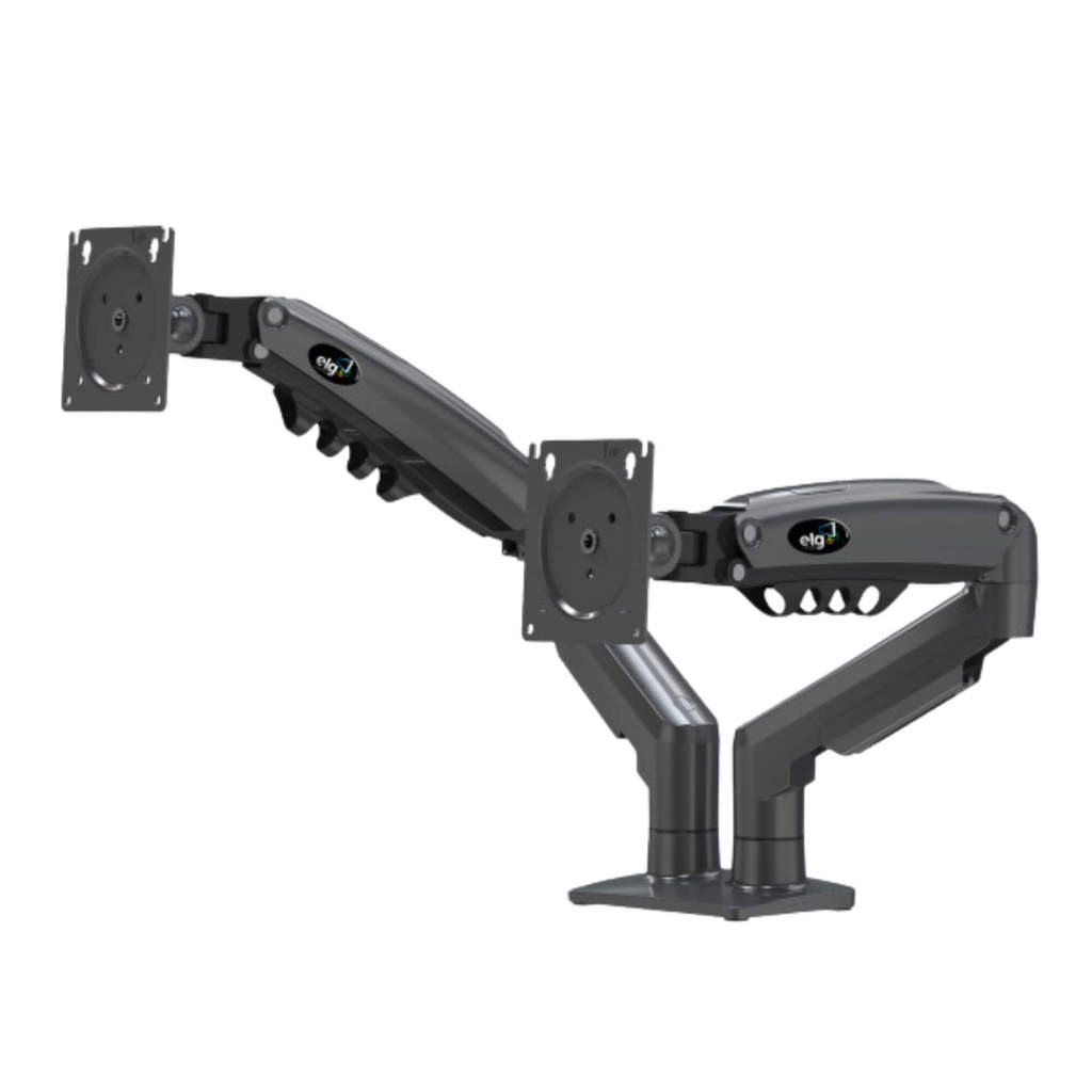 Suporte Ergonômico Articulado de Mesa com Pistão a Gás para 2 Monitores de 17” a 35” ELG - F160N
