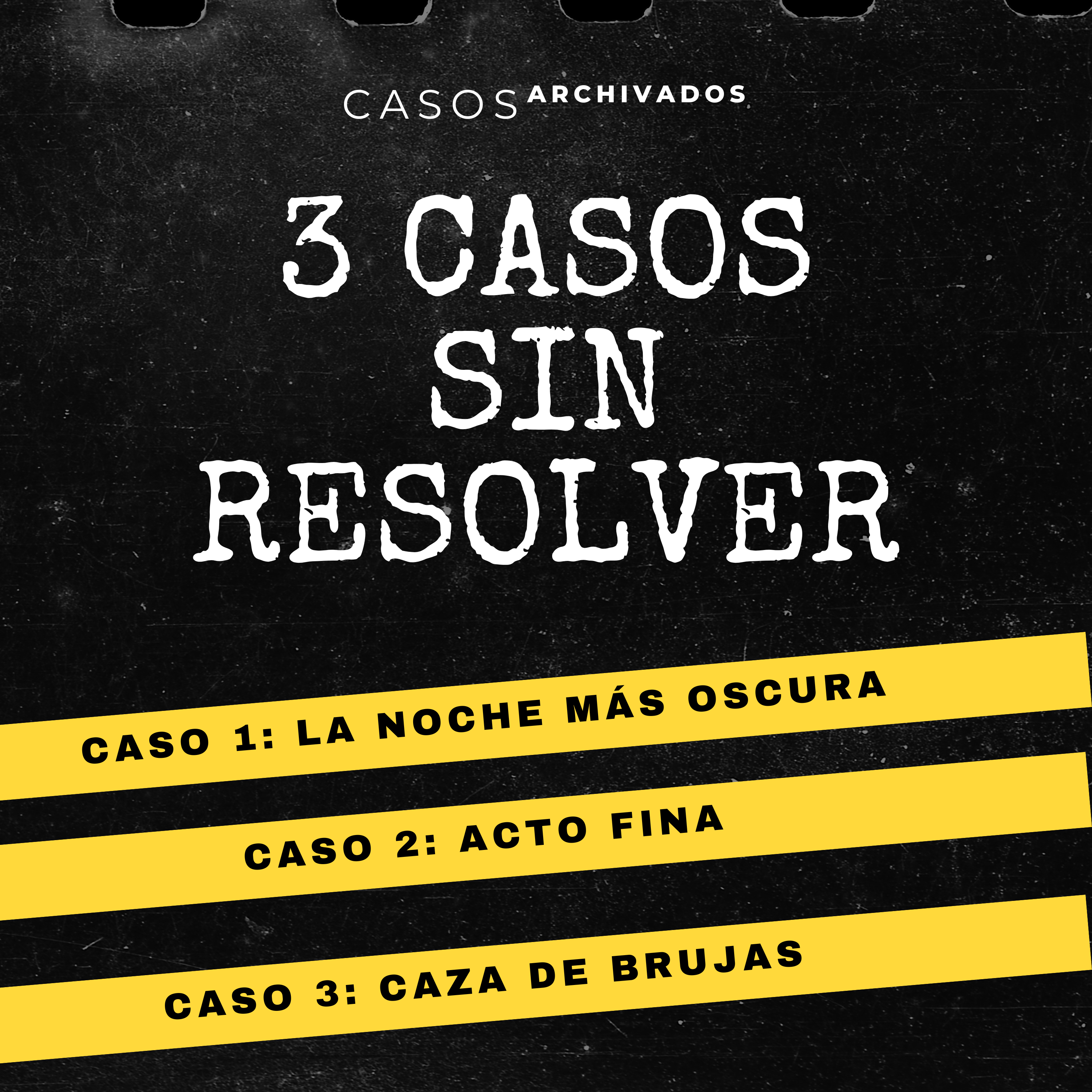 Crímenes para Resolver - 3 casos sin resolver
