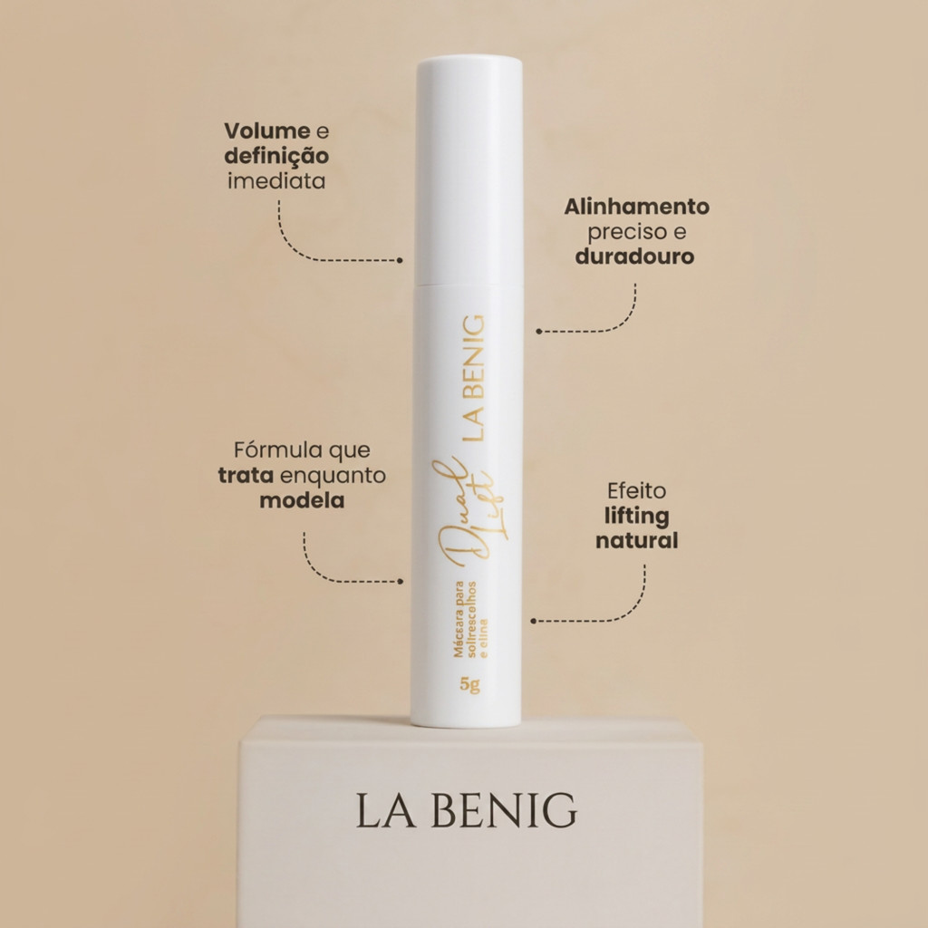 Dual Lift - Máscara para Cílios e Sobrancelhas - La Benig Professional