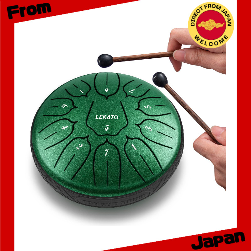 Tambor slit Drum de aço Tongue LEKATO Tambor metálico 11 notas 6 polegadas Instrumento de percussão com baquetas Bolsa