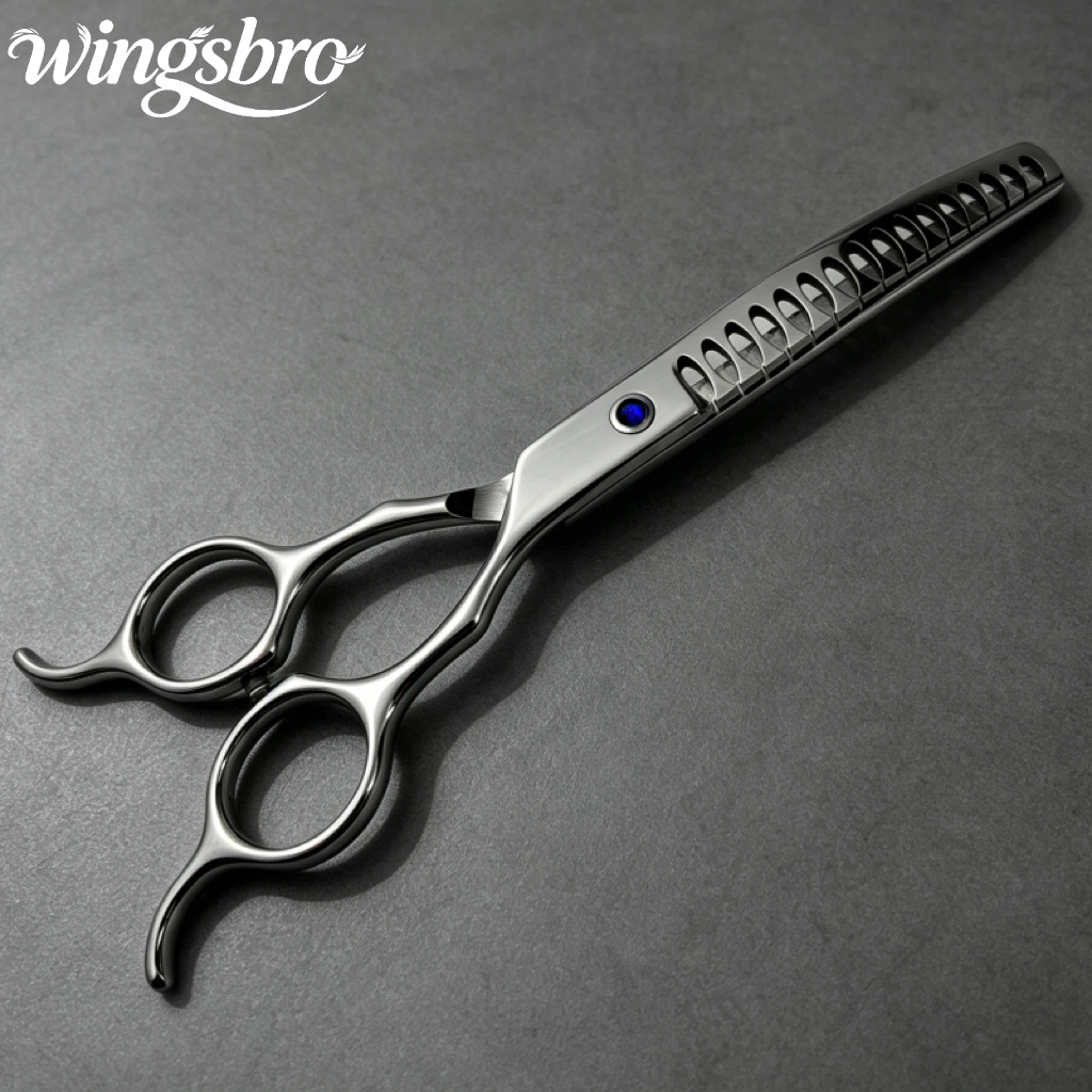 Wingsbro 7 Polegadas Curvo Dog Chunker Tesoura Grooming Profissional Shear Para Groomer