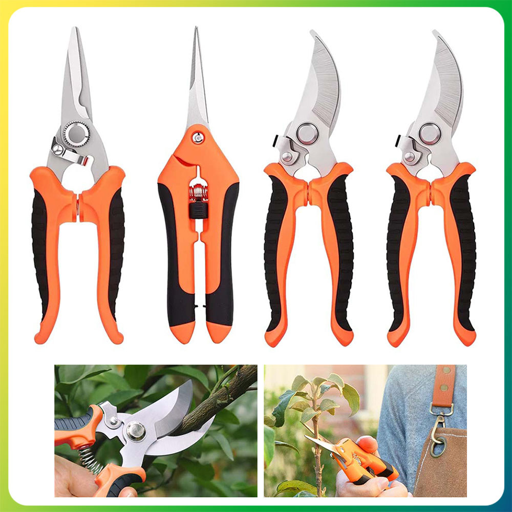 Conjunto de 4 peças Gardening Scissors Garden Scissors Pruning Shears Pruning Shears Tesoura de aço inoxidável