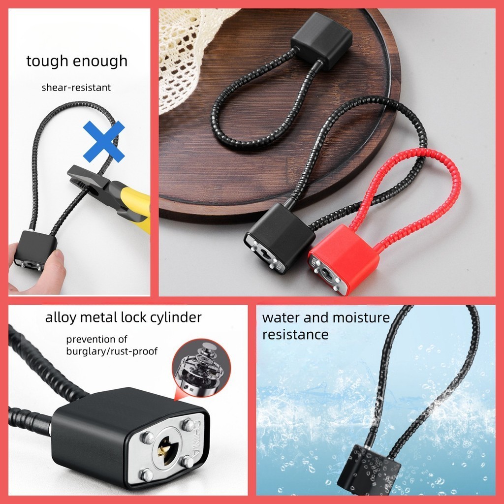 Corda De Aço Cadeado/Resistente A Frituras/Prevenção De Arrombamento anti-Hidráulica-shear/cabinet lock