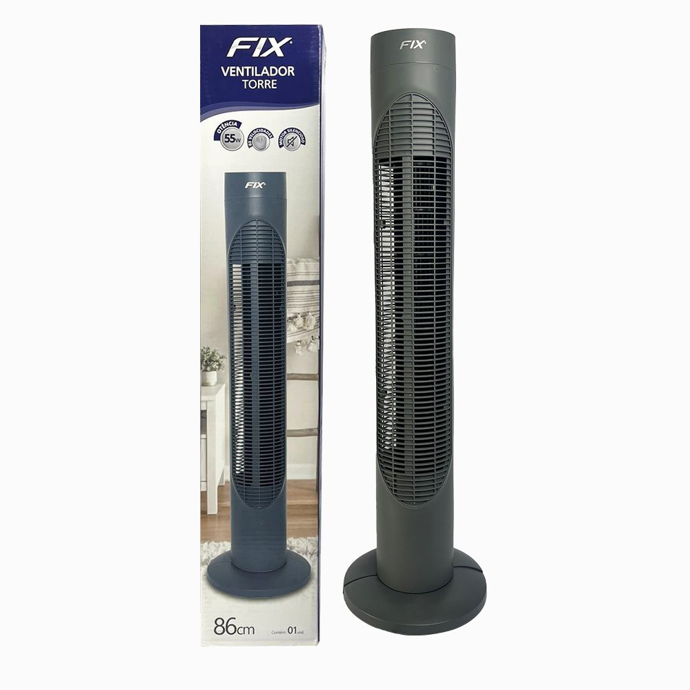 Ventilador de Torre 3 Níveis de Velocidade Resistente Silencioso Verão Calor