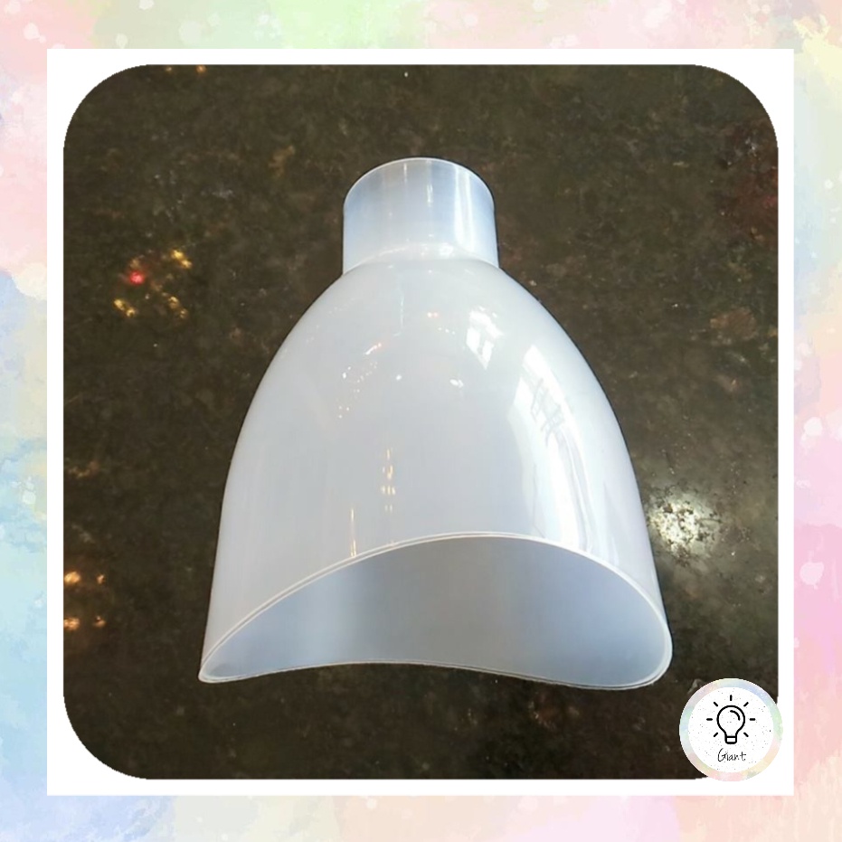 Luminária Simples Cúpula Para Ventilador De Teto Delta Peça de Reposição Plastica (sem bocal) Verão