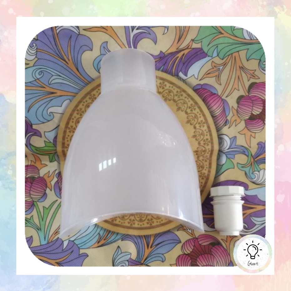 Kit 1 Cupula Acrílica +1 Bocal Para Ventilador De Teto Delta Peça de Reposição de Luminária Verão Calor Casa Quarto Sala